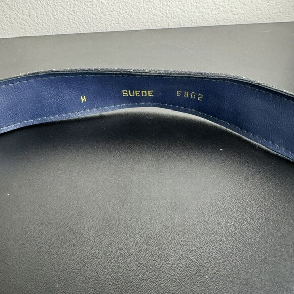 Vintage Black & Blue Suede & Leather Belt Women's‎ - Picture 8 of 9